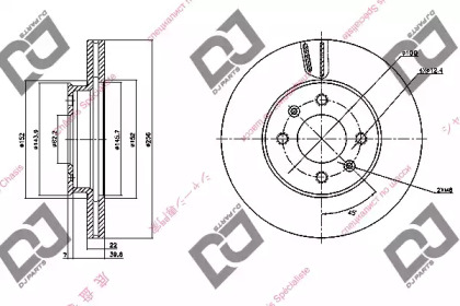 Тормозной диск DJ PARTS BD1108